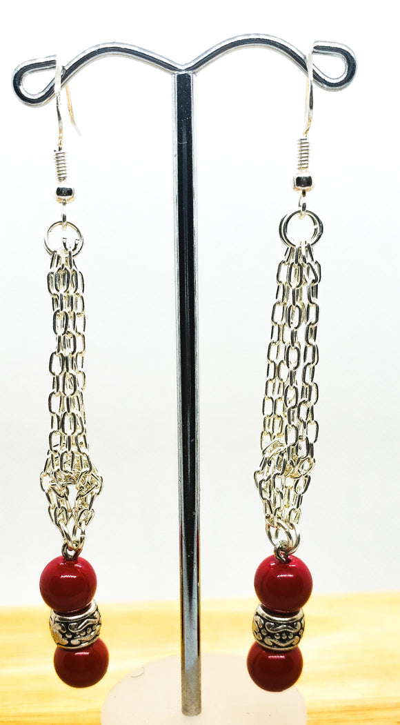 Red Coral and Silver